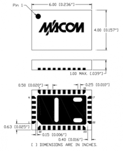 Мікросхема SW90-0002 ІМС  GaAs SPDT Switch, Absorptive, Single Supply,  DC - 4 GHz, Виробник: MACOM