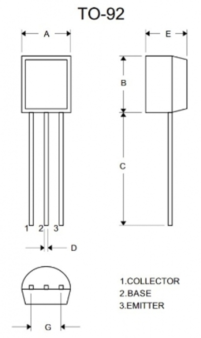 Транзистор BC327-40-BULK Transistor: PNP; bipolar; 50V; 800mA; 625mW; TO92, Виробник: Diotec