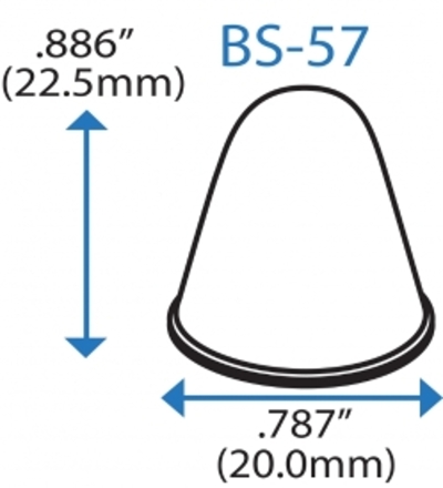Бампер BS57BL01X01AP  конический, чёрный, акриловый клей, D=20 мм, H=22,5 мм