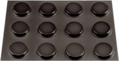 Бампер SJ-6344 цилиндрический, чёрный, резиновый клей, D=19 мм, H=4 мм