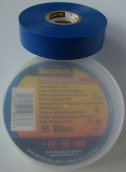 Изолента 3M Scotch 35 Blue 19 ммх20 м