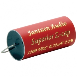 Конденсатор Jantzen Audio 001-0510 super MKP поліпропілен (PP) Superior Z-Cap 0,22 мкФ 2% 1200 В (DC) 23x45 мм аксіальний; TKE -200 ppm; -55C..+85C