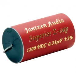 Конденсатор Jantzen Audio 001-0514 super MKP поліпропілен (PP) Superior Z-Cap 0,33 мкФ 2% 1200 В (DC) 26x45 мм аксіальний; TKE -200 ppm; -55C..+85C