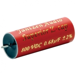 Конденсатор Jantzen Audio 001-0526 super MKP поліпропілен (PP) Superior Z-Cap 0,68 мкФ 2% 800 В (DC) 17x43 мм аксіальний; TKE -200 ppm; -55C..+85C