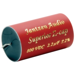 Конденсатор Jantzen Audio 001-0546 super MKP поліпропілен (PP) Superior Z-Cap 2,2 мкФ 2% 800 В (DC) 26x45 мм аксіальний; TKE -200 ppm; -55C..+85C