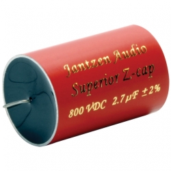 Конденсатор Jantzen Audio 001-0550 super MKP поліпропілен (PP) Superior Z-Cap 2,7 мкФ 2% 800 В (DC) 30x45 мм аксіальний; TKE -200 ppm; -55C..+85C