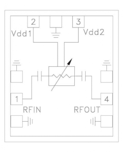Микросхема HMC-VVD102 GaAs PIN MMIC Voltage-Variable Attenuator, 17 - 27 GHz, Производитель: Hittite