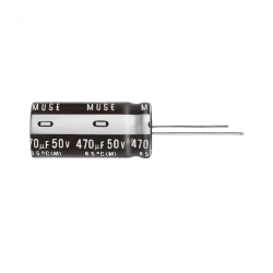 Конденсатор UKZ2A100MPM алюмінієвий аудіо 10 мкФ 20% 100 В RADIAL 85°C  8x11,5 mm; pitch=3.5; “nichicon MUSE”