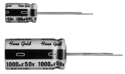 Конденсатор UFG1E470MEM алюмінієвий UFG 47 мкФ 20% 25 В 6.3x11 мм 85С 1000h Audio Grade; Fine Gold