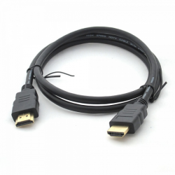 HDMI-HDMI HIGH SPEED 0.8m, v1.4 Кабель HDMI-HDMI HIGH SPEED 0.8m, v1.4, OD-7.5mm, круглий Black, коннектор Black