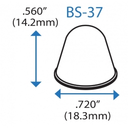 Бампер BS37BL01X01AP  конический, чёрный, акриловый клей, D=18,3 мм, H=14,2 мм