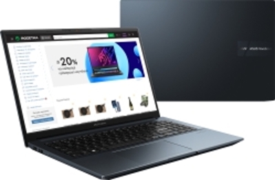 Ноутбук ASUS Vivobook Pro 15 OLED M6500QC-MA086  Quiet Blue / AMD Ryzen 7 5800H / RAM 16 ГБ / SSD 1 ТБ / nVidia GeForce RTX 3050
