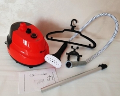Вертикальний відпарювач пароочисник зі стійкою для одягу паровий утюг стаційарний Domotec MS-5353 2000W Red