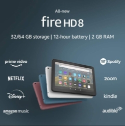 Планшет Amazon Fire HD 8 2020, HD display, 32 GB - Black