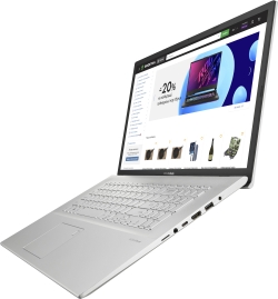 Ноутбук ASUS VivoBook 17 X712EA-BX820  Transparent Silver / Intel Pentium Gold 7505 / RAM 8 ГБ / SSD 256 ГБ