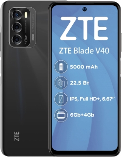 Мобільний телефон ZTE Blade V40 6/128GB Black