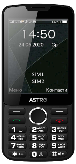 Мобільний телефон Astro A167 Black