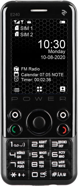 Мобільний телефон 2E E240 POWER Dual Sim Black