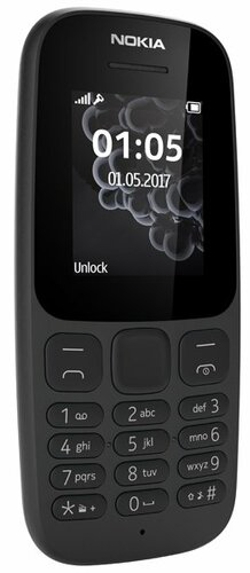 Мобільний телефон Nokia 105 TA-1203 Single Sim 2019 Black Slim Box (без зарядного пристрою)