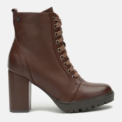 Больйони XTI Brown Pu Ladies Ankle Boots H/49449 39 24.5 см Коричневі