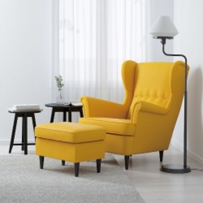 Крісло зі спинкою IKEA STRANDMON жовтий Skiftebo (903.618.94)