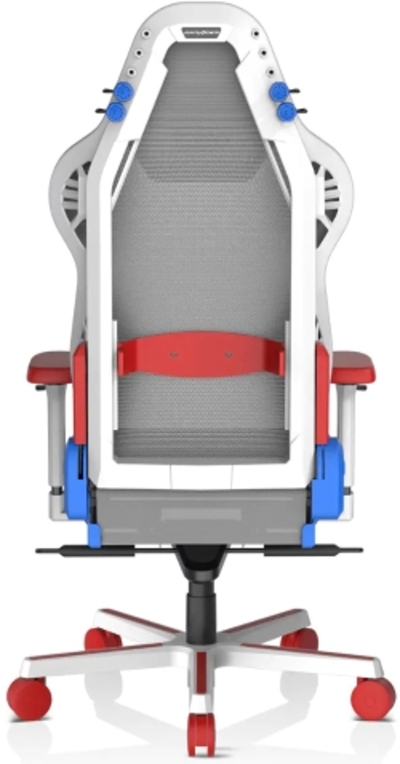 Крісло DXRacer Air PRO сітка, алюмінієва основа Біло-синьо-червоно-жовте
