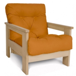 Крісло в вітальню з масиву дерева бук Mexico Woodman без покриття/помаранчевий