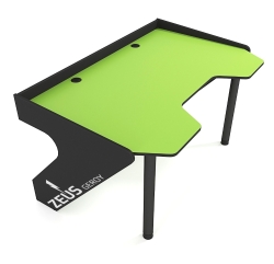 Геймерський ігровий стіл ZEUS Geroy зелений+чорний