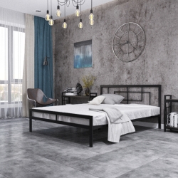 Ліжко Квадро Метал-дизайн чорний оксамит 140x200