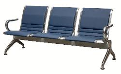Багатомісні секції-стільці для зон очікування Прем'єра Інтеграл 313 1800х670х780 з м'якими накладками Fly-2227 синій