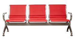 Багатомісні секції-стільці для зон очікування Прем'єра Інтеграл 313 1800х670х780 з м'якими накладками Барі-36 червоний