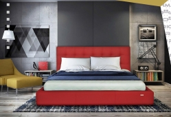 Ліжко Двоспальне Richman Честер 160 х 200 см Флай 2210 З підйомним механізмом і нішею для білизни Червона