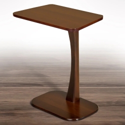 Підлоговий стіл підставка в вітальню дерев'яний + МДФ Вега 550x350x640 мм Mix Mebli колір Горіх темний