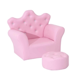 Дитяче крісло з пуфом KidsbunkBed 58 x 40,5 x 49 см Рожевий колір