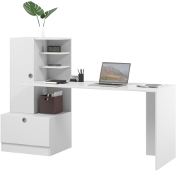 Письмовий стіл MESA Крістер 150x50x120 см лівий Білий