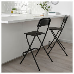 Барний стілець FRANKLIN IKEA 504.064.65 чорний 63