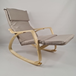 Крісло-гойдалка Avko ARC003 Natural Beige з підлокітниками та регулюванням підніжки