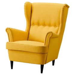 Крісло зі спинкою IKEA STRANDMON жовтий Skiftebo (903.618.94)