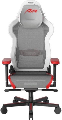Крісло DXRacer Air PRO сітка, алюмінієва основа Біло-червоне