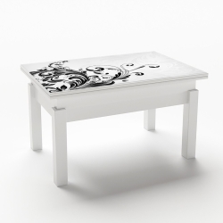 Журнальний стіл-трансформер Fusion furniture Флай Білий/Скло УФ 16 305