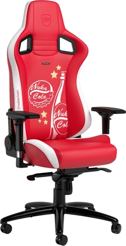 Крісло геймерське NOBLECHAIRS Epic Fallout Nuka-Cola Edition Red/White