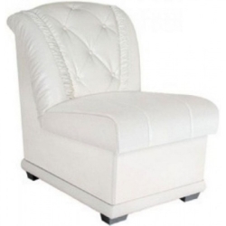 Крісло м'яке нерозкладне без підлокітників Мадонна Modern білий (дерево/тканина)