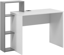 Письмовий стіл Mesa 120х50x97 см лівий Ізі Білий/Сосна сіра