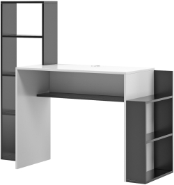 Комп'ютерний стіл MESA Густав 500x750x1440 мм лівий Білий Графіт