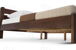 Двоспальне Ліжко з дерева сосна 140*200 Престиж MECANO колір Світлий горіх 19MKR06