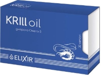 Жирні кислоти Elixir ДД Олія криля KRILL oil 30 капсул