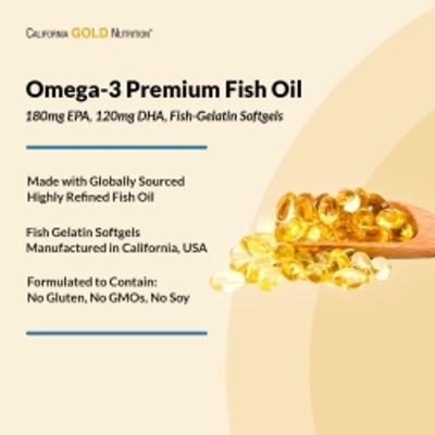 Комплект 1+1 California Gold Nutrition Omega-3 Premium Fish Oil - 100 капсул (5981777)