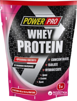 Протеїн Power Pro Whey Protein 1 кг Полуниця