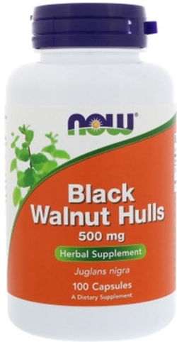 Натуральна добавка Now Foods Чорний Горіх 500 мг, Black Walnut Hulls, 100 капсул