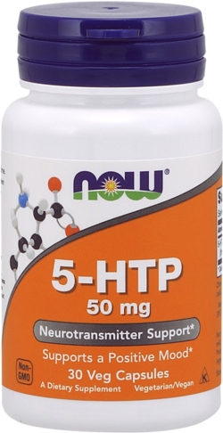 Амінокислота Now Foods 5-HTP (Гідрокситриптофан) 50 мг 30 вегетаріанських капсул